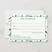 Groen Patroon Modern Cadeaubon (Voorkant)