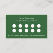 Groen Patroon Modern Klantenkaartje (Achterkant)