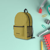 Groen Patroon Modern Monogram Bedrukte Rugzak