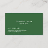 Groen Patroon Modern Visitekaartje (Achterkant)