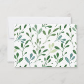 groen patroon moderne begrafenis bedankkaart (Achterkant)