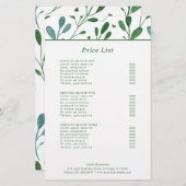 Groen Patroon Moderne prijslijst (Voorkant / Achterkant)