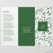 Groen patroon Moderne Trifold Brochure (Voorkant)