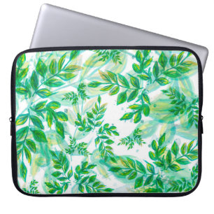 Groen patroon natuur plant laptop sleeve