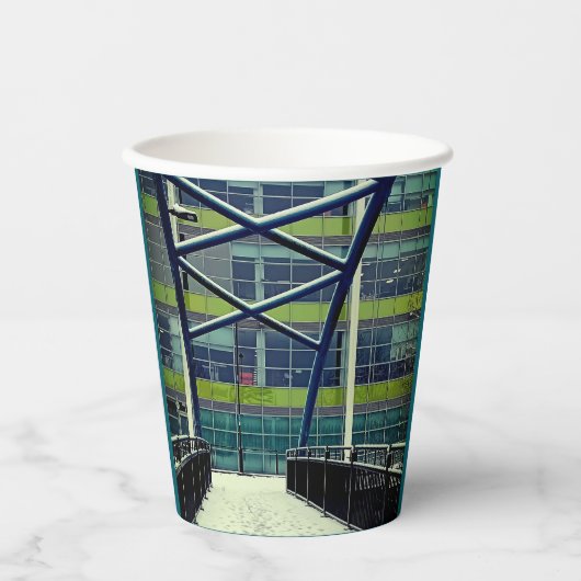 Groen patroon papieren bekers (Voorkant)