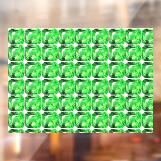 Groen patroon raamsticker (Vel 2)