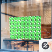 Groen patroon raamsticker (Cafe Raam)