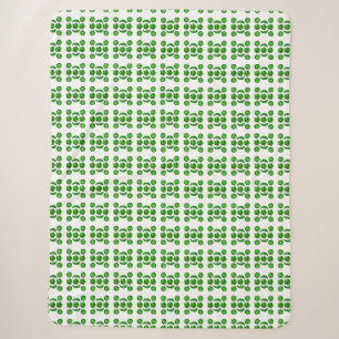 Groen patroon sherpa deken