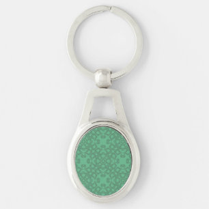 Groen patroon sleutelhanger