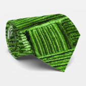 Groen patroon stropdas (Opgerold)