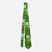Groen patroon stropdas (Achterkant)