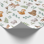 Groen patroon van bossen cadeaupapier (Hoek)