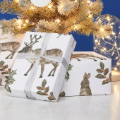 Groen patroon van bossen cadeaupapier