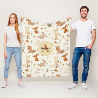 Groen patroon van bossen fleece deken