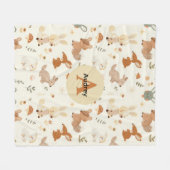 Groen patroon van bossen fleece deken (Voorkant (Horizontaal))