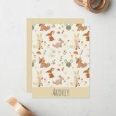 Groen patroon van bossen notitiekaartje (Voorkant / Achterkant in situ)