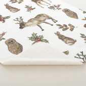 Groen patroon van bossen sherpa deken (3/4)