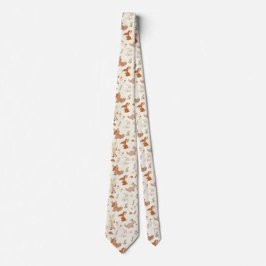 Groen patroon van bossen stropdas (Voorkant)