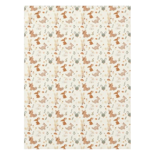 Groen patroon van bossen tafelkleed (Voorkant)