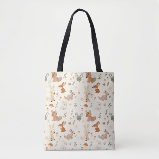 Groen patroon van bossen tote bag (Voorkant)