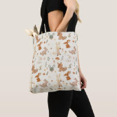 Groen patroon van bossen tote bag (Dichtbij)