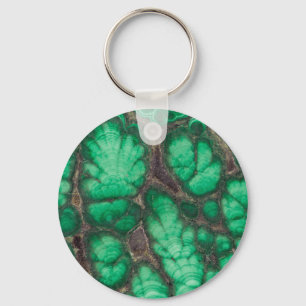 Groen patroon van malachiet sleutelhanger