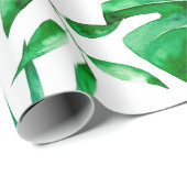 Groen patroon van tropische bladeren cadeaupapier (Rol Hoek)