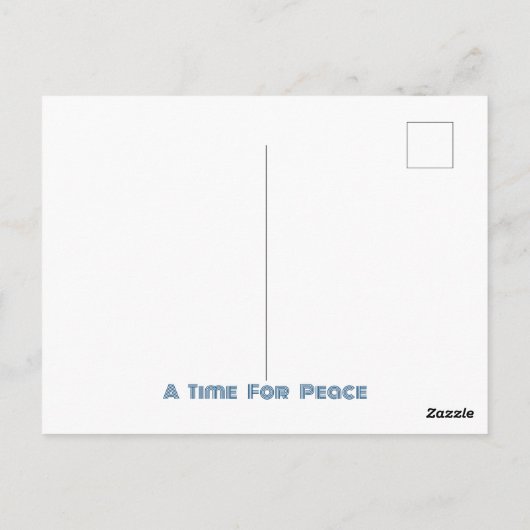 Groen patroon voor vrede op aarde briefkaart (Achterkant)