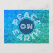 Groen patroon voor vrede op aarde briefkaart (Voorkant)