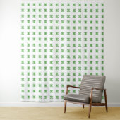 Groen patroon wandkleed (In situ)