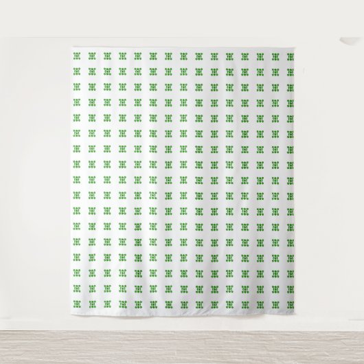 Groen patroon wandkleed (Voorkant)