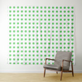 Groen patroon wandkleed (In Situ (horizontaal))