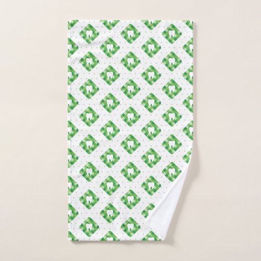 Groen patroonpatroon bad handdoek (Handdoek)