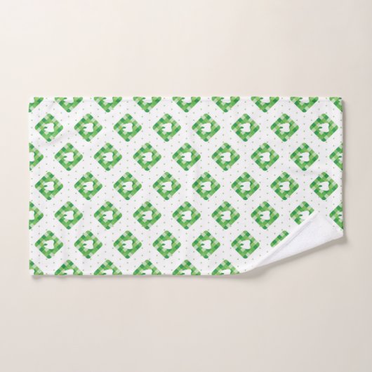 Groen patroonpatroon bad handdoek (Handdoek)