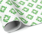 Groen patroonpatroon cadeaupapier (Rol Hoek)