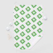 Groen patroonpatroon golfhanddoek (Insitu)