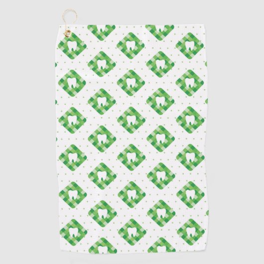 Groen patroonpatroon golfhanddoek (Voorkant)