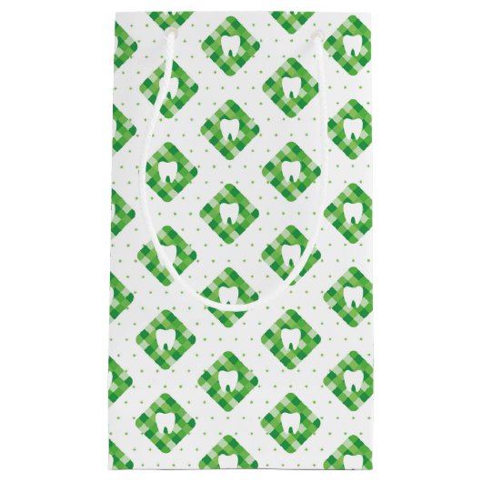 Groen patroonpatroon klein cadeauzakje (Voorkant)