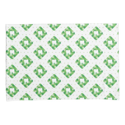 Groen patroonpatroon kussensloop (Voorkant-Rechts)