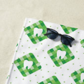 Groen patroonpatroon strandlaken (In situ)