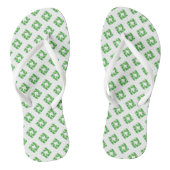Groen patroonpatroon teenslippers (Voetbed)