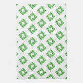 Groen patroonpatroon theedoek (Verticaal)