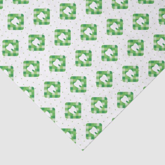 Groen patroonpatroon tissuepapier (Detail)