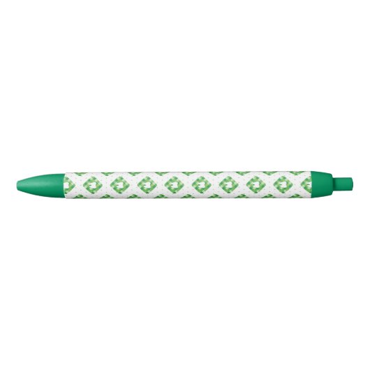 Groen patroonpatroon zwarte inkt pen (Voorkant)