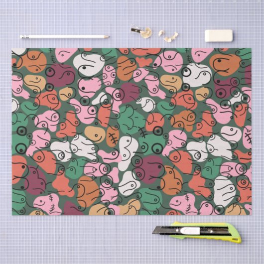 groen patroonplezier tissuepapier (Craft)