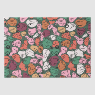 groen patroonplezier tissuepapier