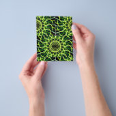 groen patroonwervelingspiraaldigitale kunst flyer (Hand)