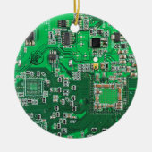 Groen PCB-printplaatontwerp voor IT-professionals Keramisch Ornament (Voorkant)