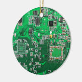 Groen PCB-printplaatontwerp voor IT-professionals Keramisch Ornament (Links)