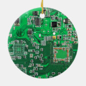 Groen PCB-printplaatontwerp voor IT-professionals Keramisch Ornament (Achterkant)